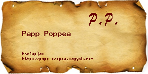 Papp Poppea névjegykártya