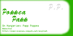 poppea papp business card